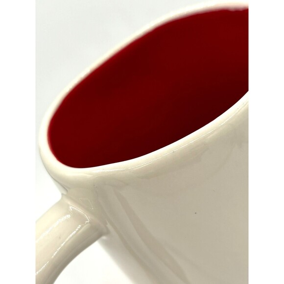Rae Dunn LOVE Mug Ivory Hearts Valentines Love Artisan Collection Red Glazed New - Picture 14 of 14